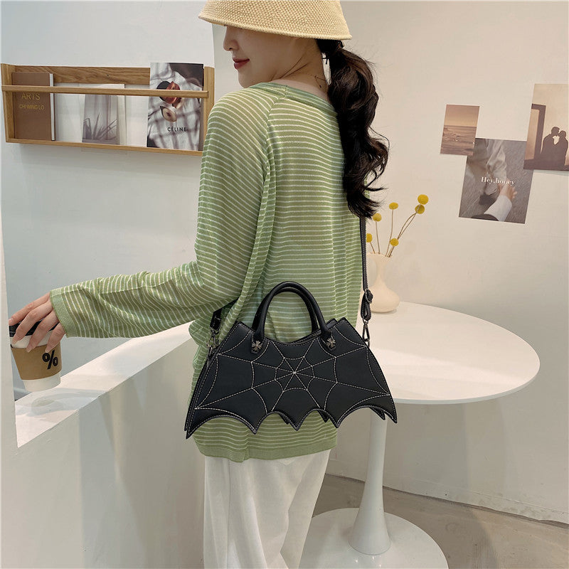 Robyn – Shoulder Bag with Spider Web Design for Halloween