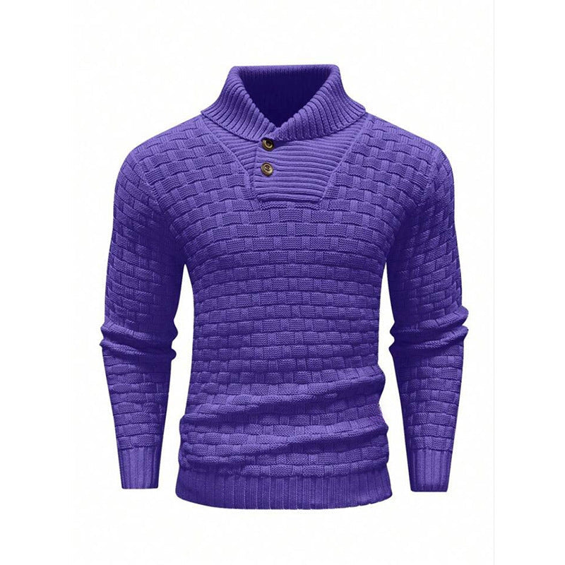 Francis – Slim Fit Men's Turtleneck Sweater with Button Design