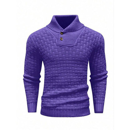 Fred – Slim Fit Men's Turtleneck Sweater with Button Design