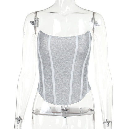 Gillian – Shiny Slimming Corset Tube Top