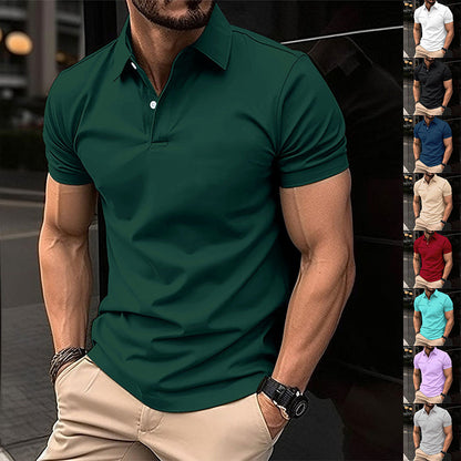 Rick – Short Sleeve Men's Polo Shirt in Solid Colors