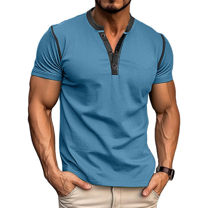 Kieran – Short Sleeve Men's Polo with V-Neck