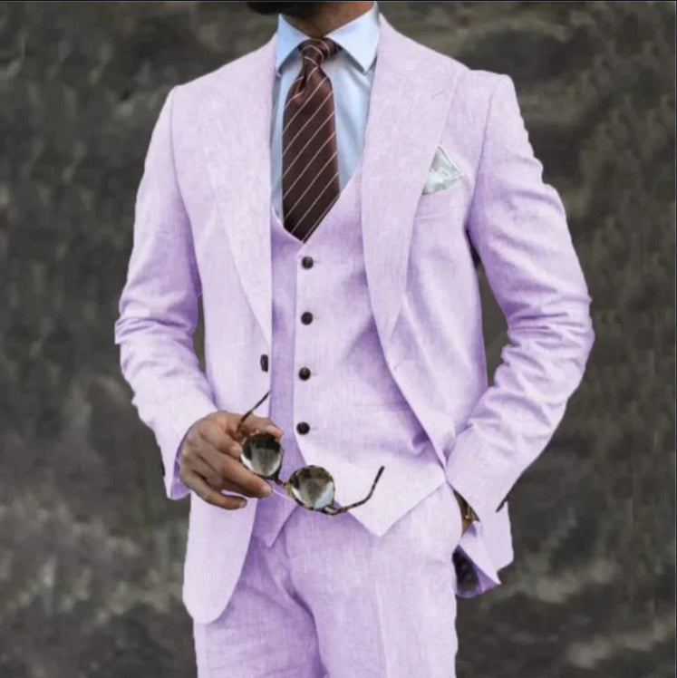 Damon – Pink Business Suit for Men