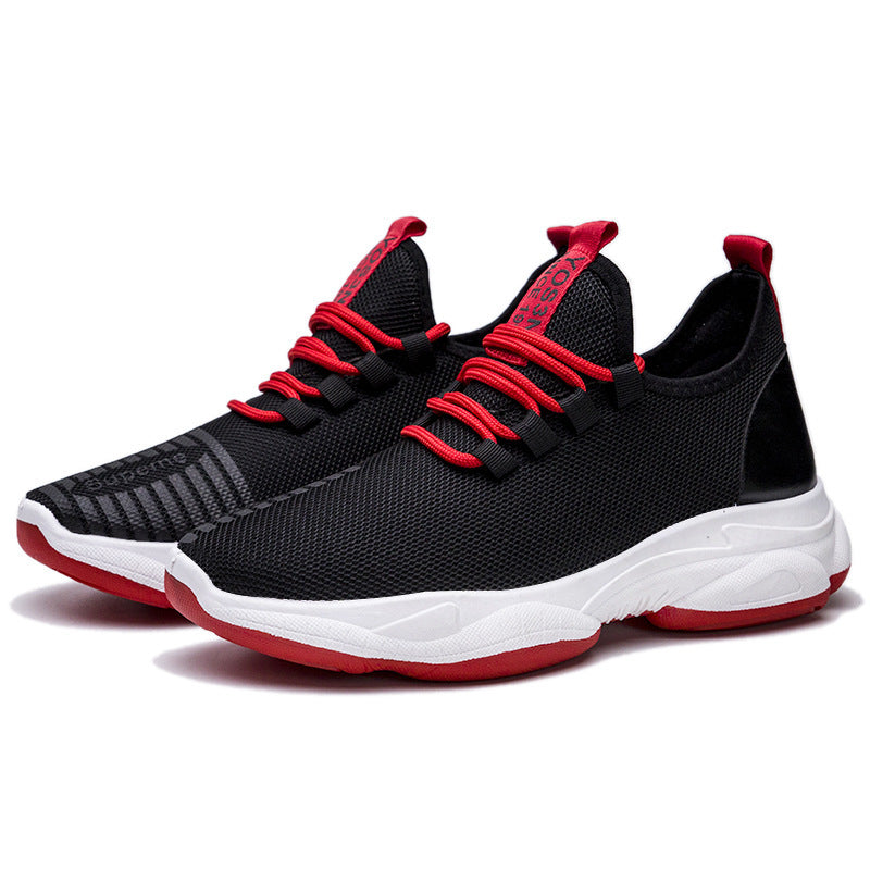 Ray – Men's Sneakers in Black Red