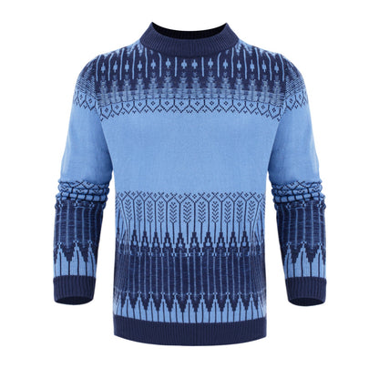 Allan – Unisex Sweater with Fair Isle Pattern and Long Sleeves