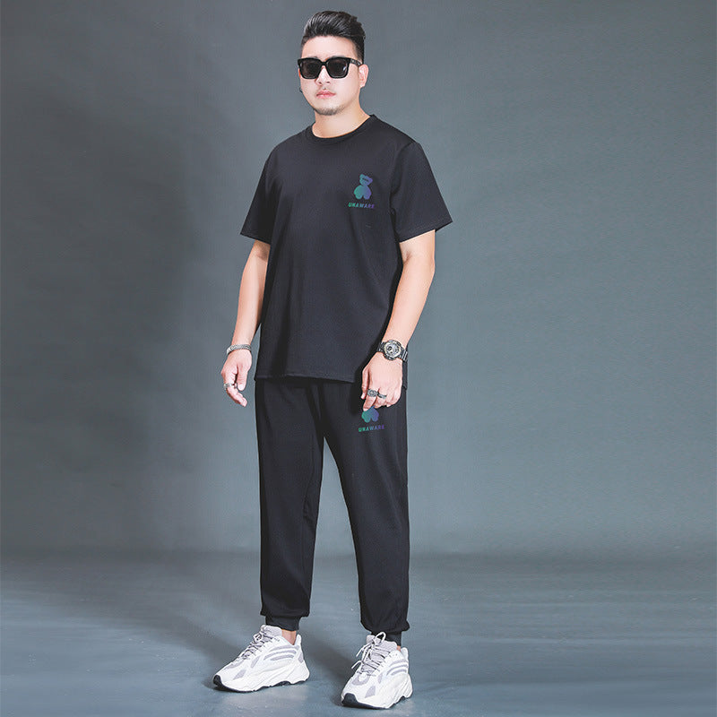 Micheal – Oversized T-Shirt and Pants Two-Piece Casual Sports Set