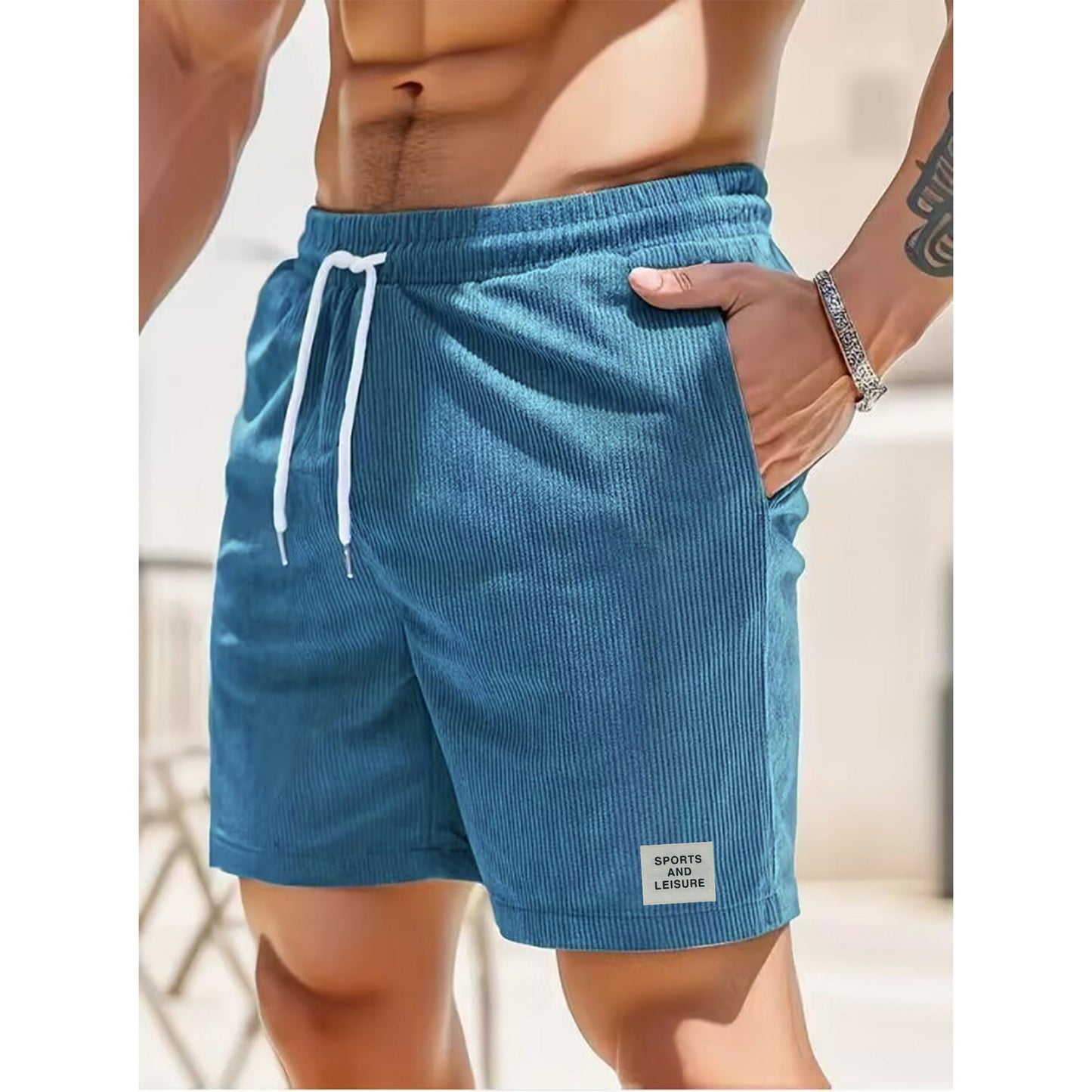 Bob – Summer Corduroy Sports Pants with Drawstring