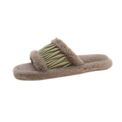 Caroline – Open Women's Slippers in Plush Cotton