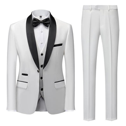 Rhys – Three-Piece Men's Suit with Unique Collar