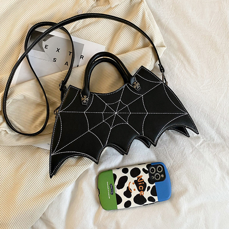 Robyn – Shoulder Bag with Spider Web Design for Halloween