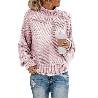 Denise – Women's Sweater with Thick Wool Turtleneck