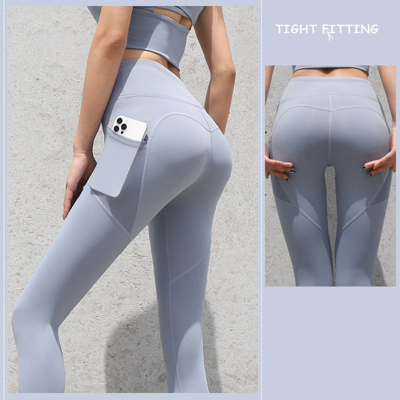 Heather – Seamless Women's Sport Leggings with Pockets and High Waist