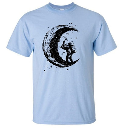 Isaac – Casual T-Shirt with Moon Print