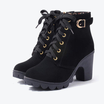 Elizabeth – Cross-Strap Ankle Boots with Martin Style