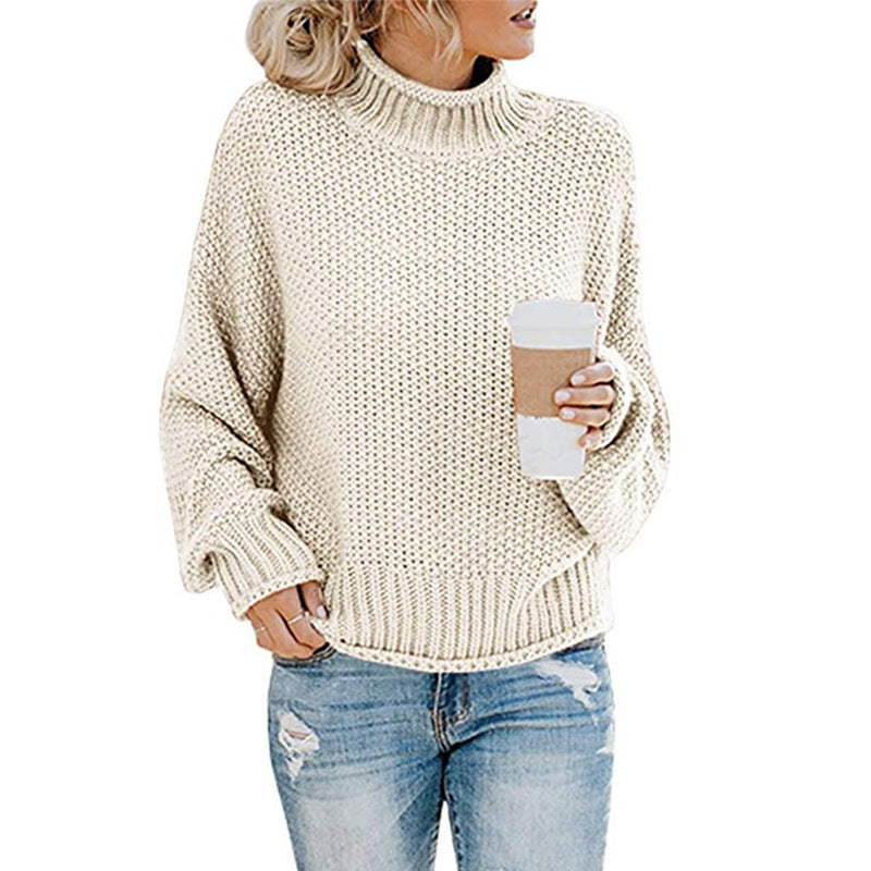 Denise – Women's Sweater with Thick Wool Turtleneck