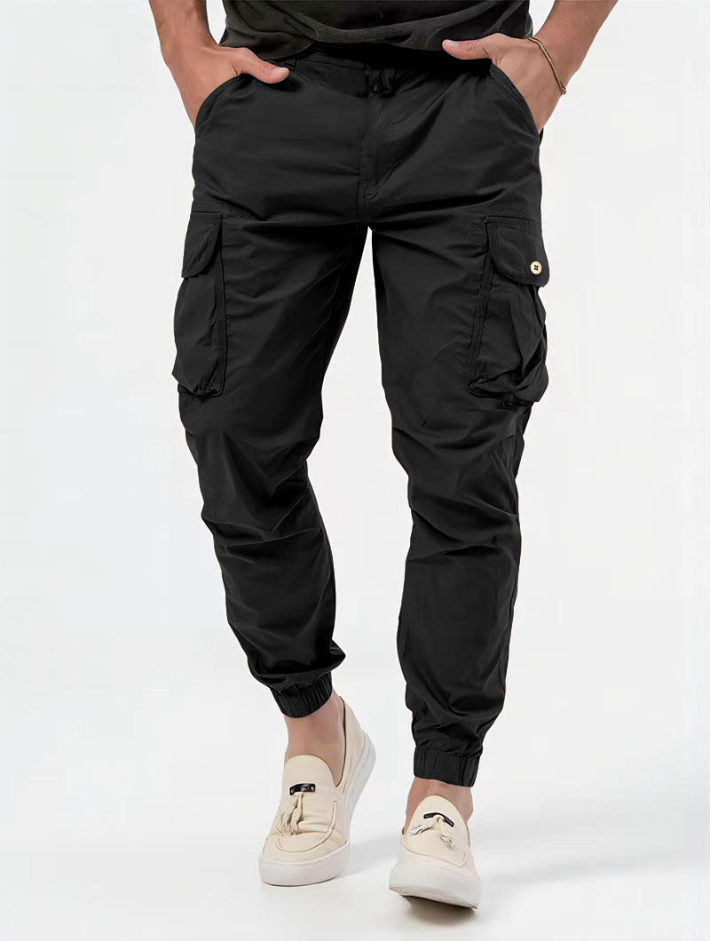 Lee – Men's Cargo Pants with 3D Pockets in Solid Design