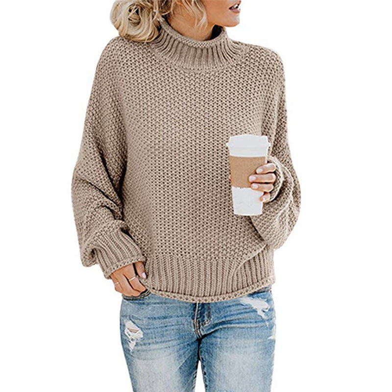 Denise – Women's Sweater with Thick Wool Turtleneck