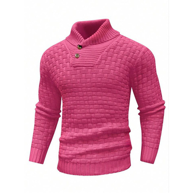 Francis – Slim Fit Men's Turtleneck Sweater with Button Design