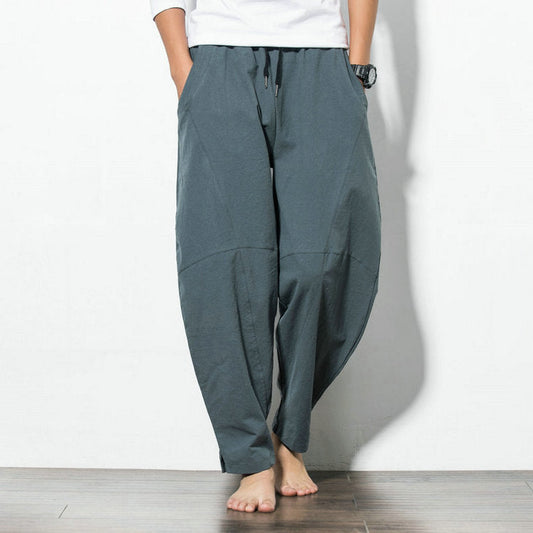 Victoria – Relaxed Ethnic Style Cotton and Linen Harem Pants