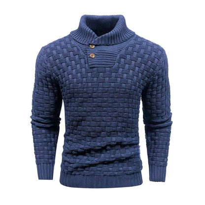 Francis – Slim Fit Men's Turtleneck Sweater with Button Design