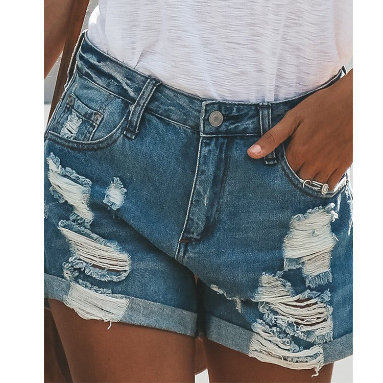 Shirley – Distressed Women's Denim Shorts