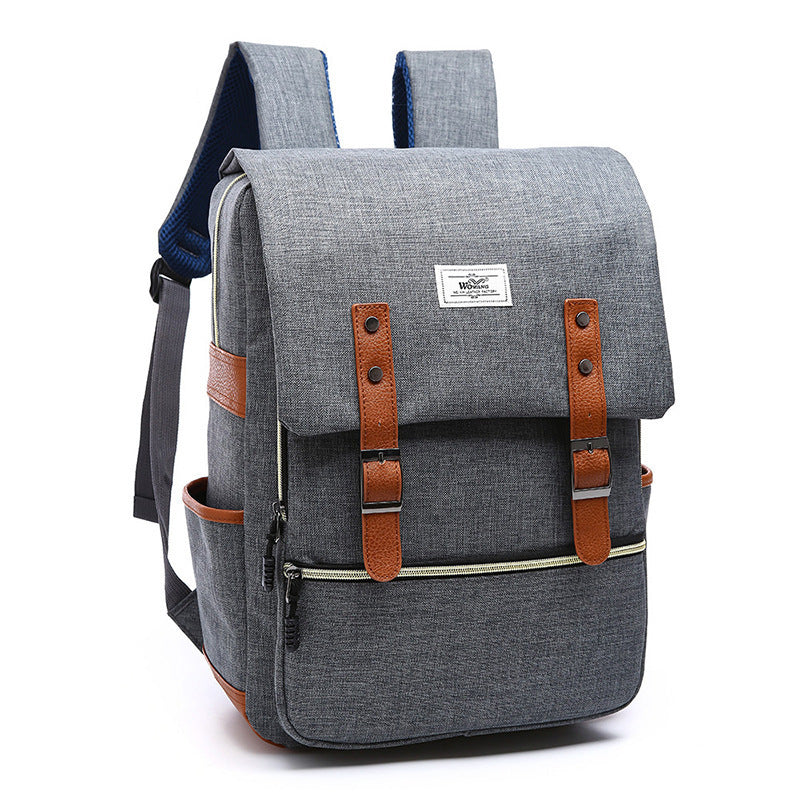 Clive – Vintage Unisex Canvas Backpack with USB Charging