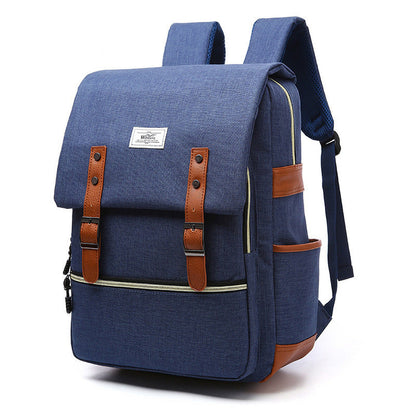 Clive – Vintage Unisex Canvas Backpack with USB Charging