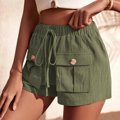 Kathleen – Comfortable Cargo Shorts with Pocket and Relaxed Drawstring for Summer