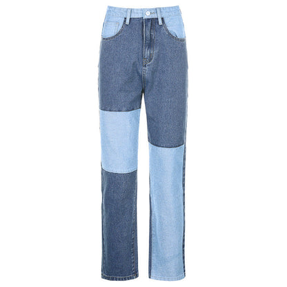 Kate – High-Waisted Jeans with Contrast Stitching