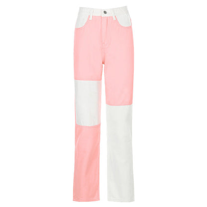 Kate – High-Waisted Jeans with Contrast Stitching