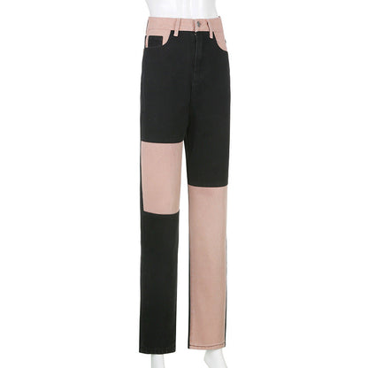 Kate – High-Waisted Jeans with Contrast Stitching