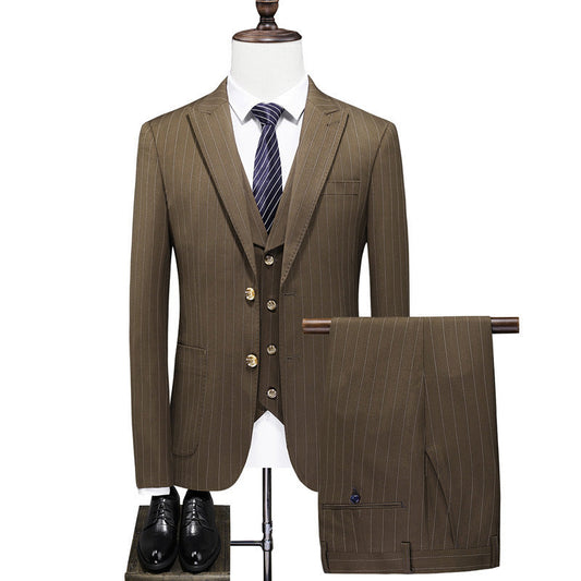 Bradley – Striped Men's Suit in Slim-Fit Style