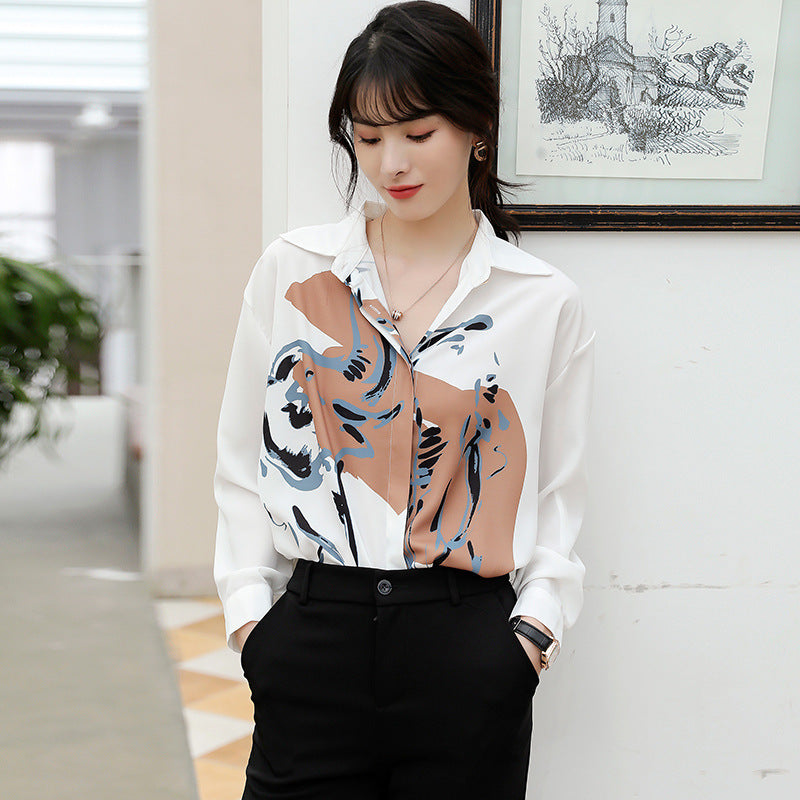 Nicole – Long Chiffon Blouse with All-Match Style