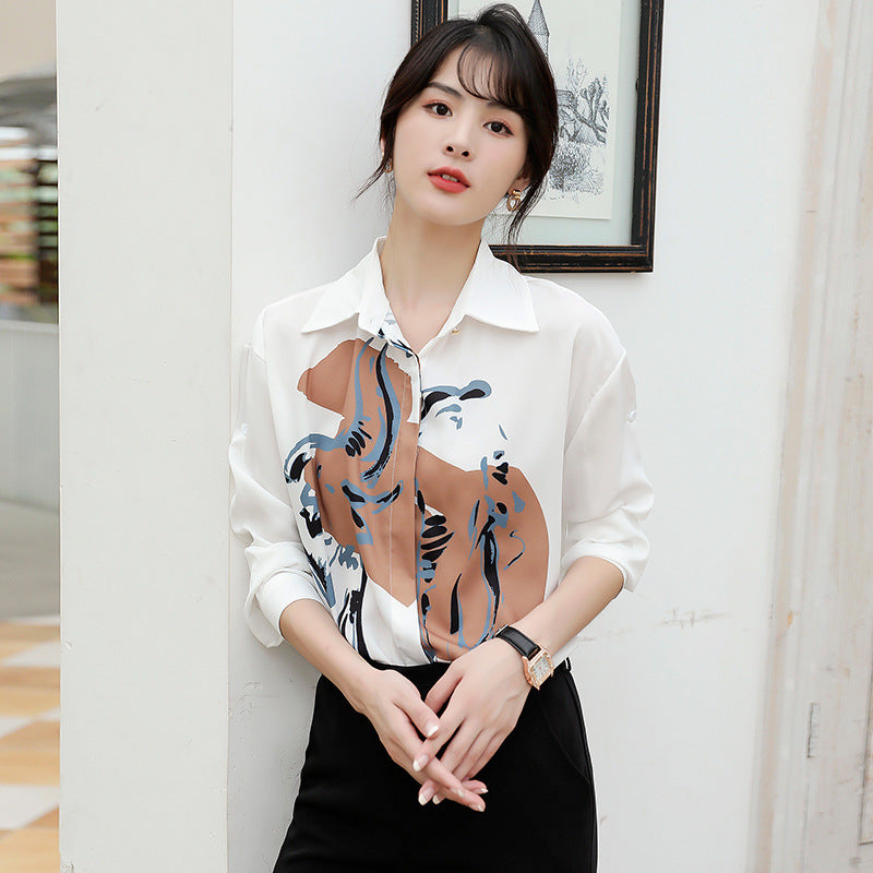 Nicole – Long Chiffon Blouse with All-Match Style