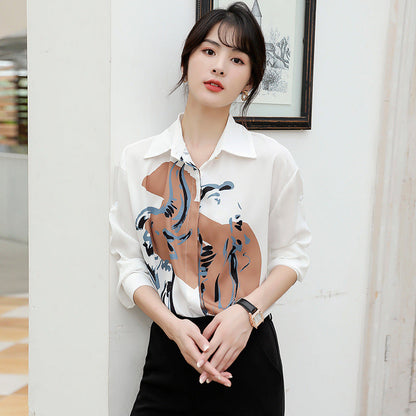 Nicole – Long Chiffon Blouse with All-Match Style