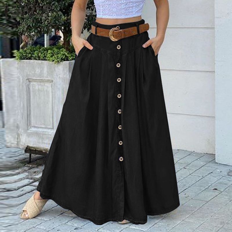 Jessica – High Waist Skirt in Solid Color