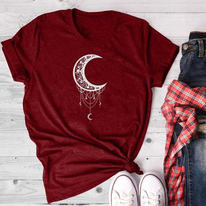 Rose – Women's T-Shirt with Sun and Moon Print