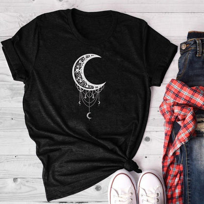 Rose – Women's T-Shirt with Sun and Moon Print