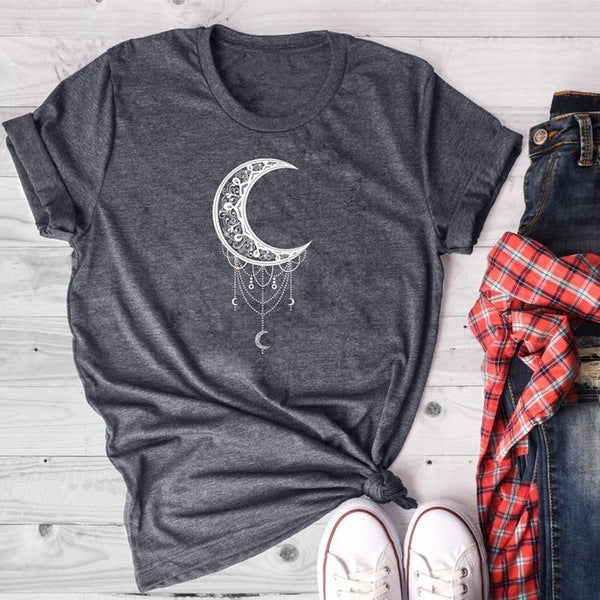 Rose – Women's T-Shirt with Sun and Moon Print