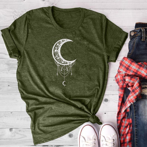 Rose – Women's T-Shirt with Sun and Moon Print