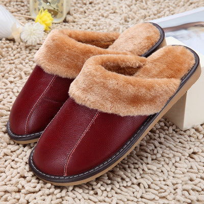 Sharon – Warm Cotton Slippers in Vegan Leather