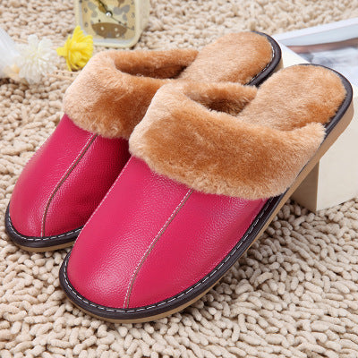 Sharon – Warm Cotton Slippers in Vegan Leather