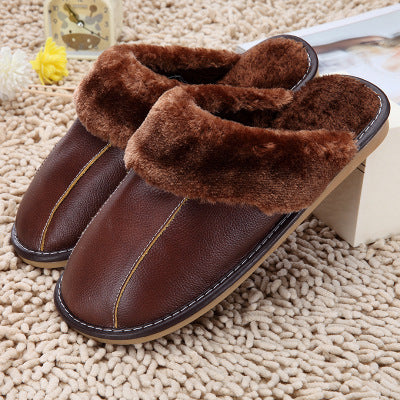 Sharon – Warm Cotton Slippers in Vegan Leather