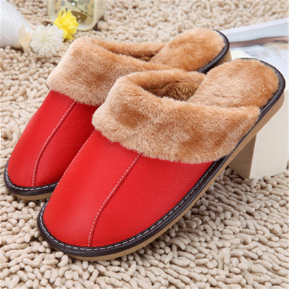 Sharon – Warm Cotton Slippers in Vegan Leather