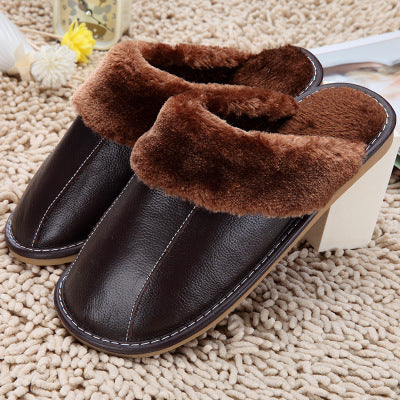 Sharon – Warm Cotton Slippers in Vegan Leather