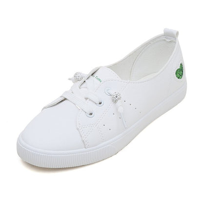 Mary – Fluffy Women's Sneakers with Heart Motif in White