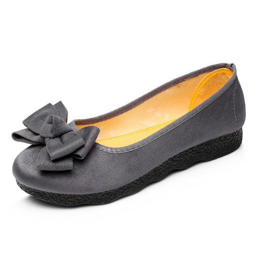 Holly – Ballerina Shoes with Bow and Round Toe