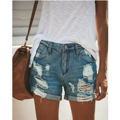 Shirley – Distressed Women's Denim Shorts