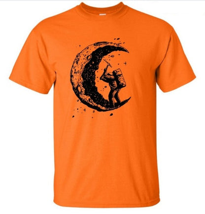 Isaac – Casual T-Shirt with Moon Print