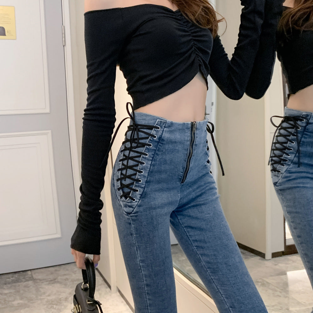 Sue – High-Waisted Slim Skinny Jeans